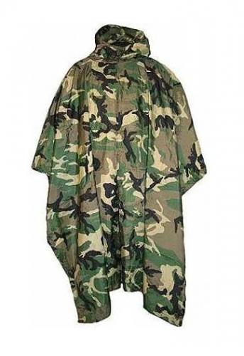 Pončo (poncho) US ripstop woodland originál