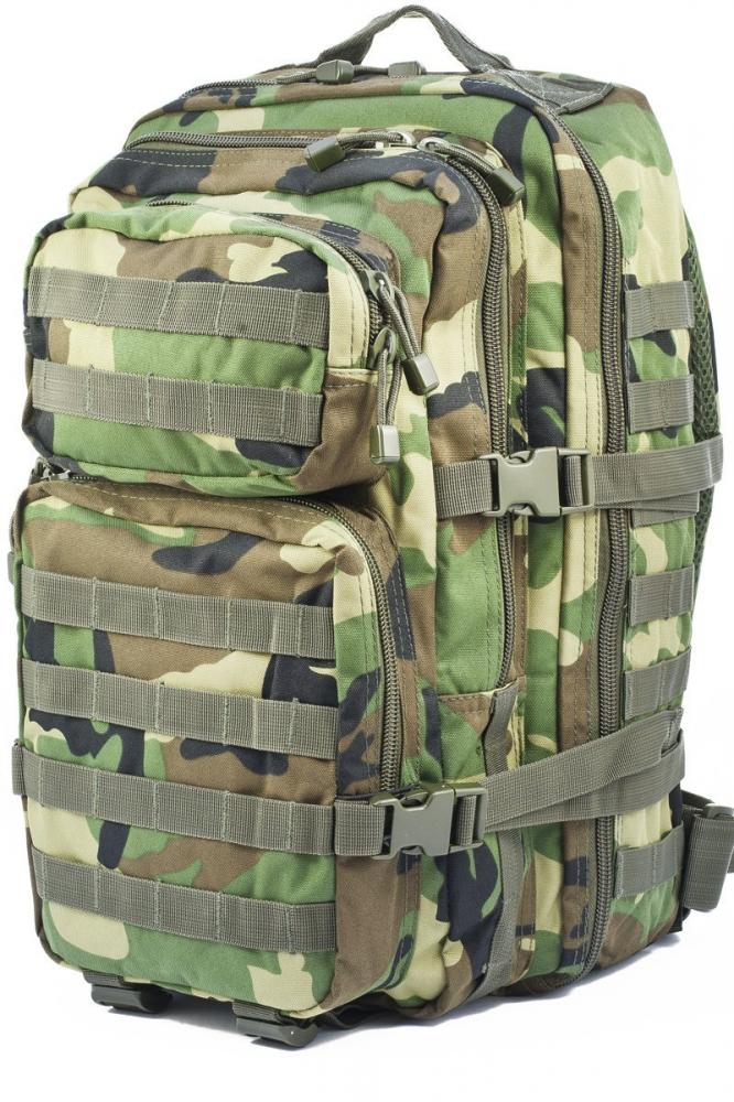 Batoh ASSAULT Pack US 36L molle woodland LG velký Miltec