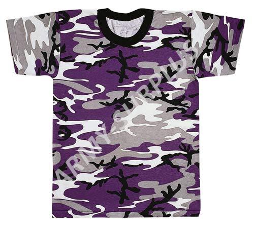 Triko lila camo pink MMB