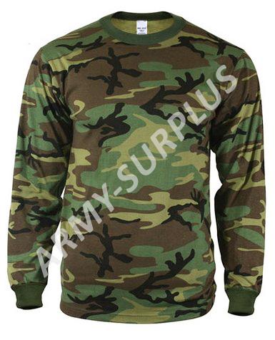 Triko Tru-Spec woodland dlouhý rukáv