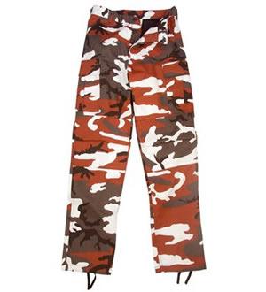 Kalhoty red camo kapsáče
