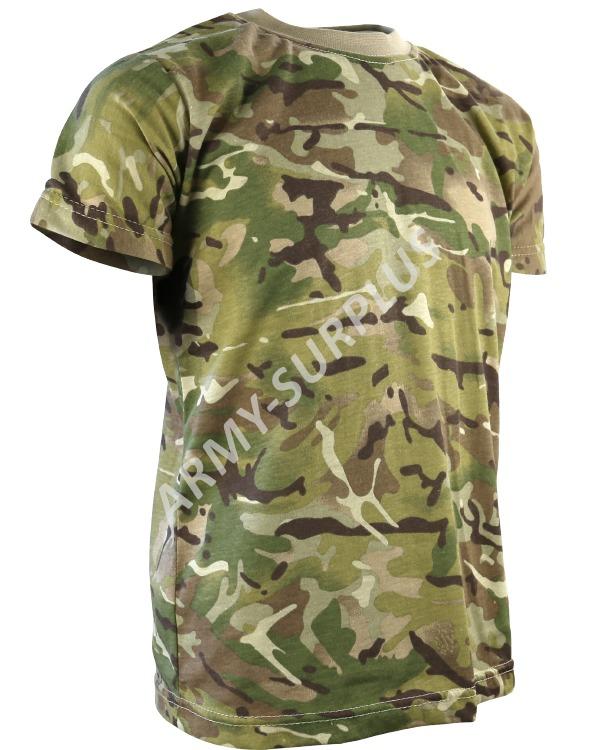 Triko (tričko) dětské BTP multicamo Velká Británie Kombat 170g
