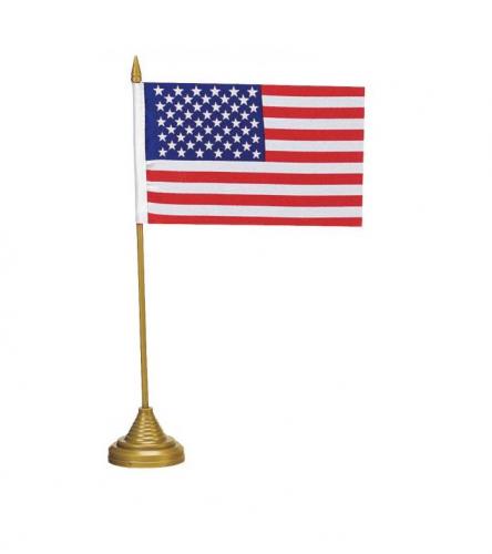 Praporek s podstavcem USA