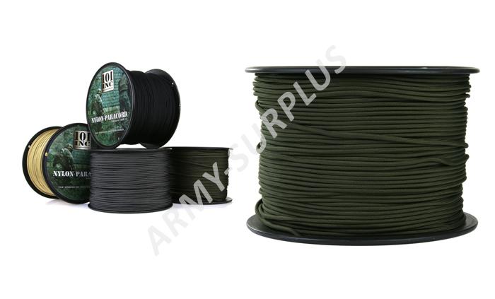 Šňůra paracord 550 oliv (padáková) 4mm 300m