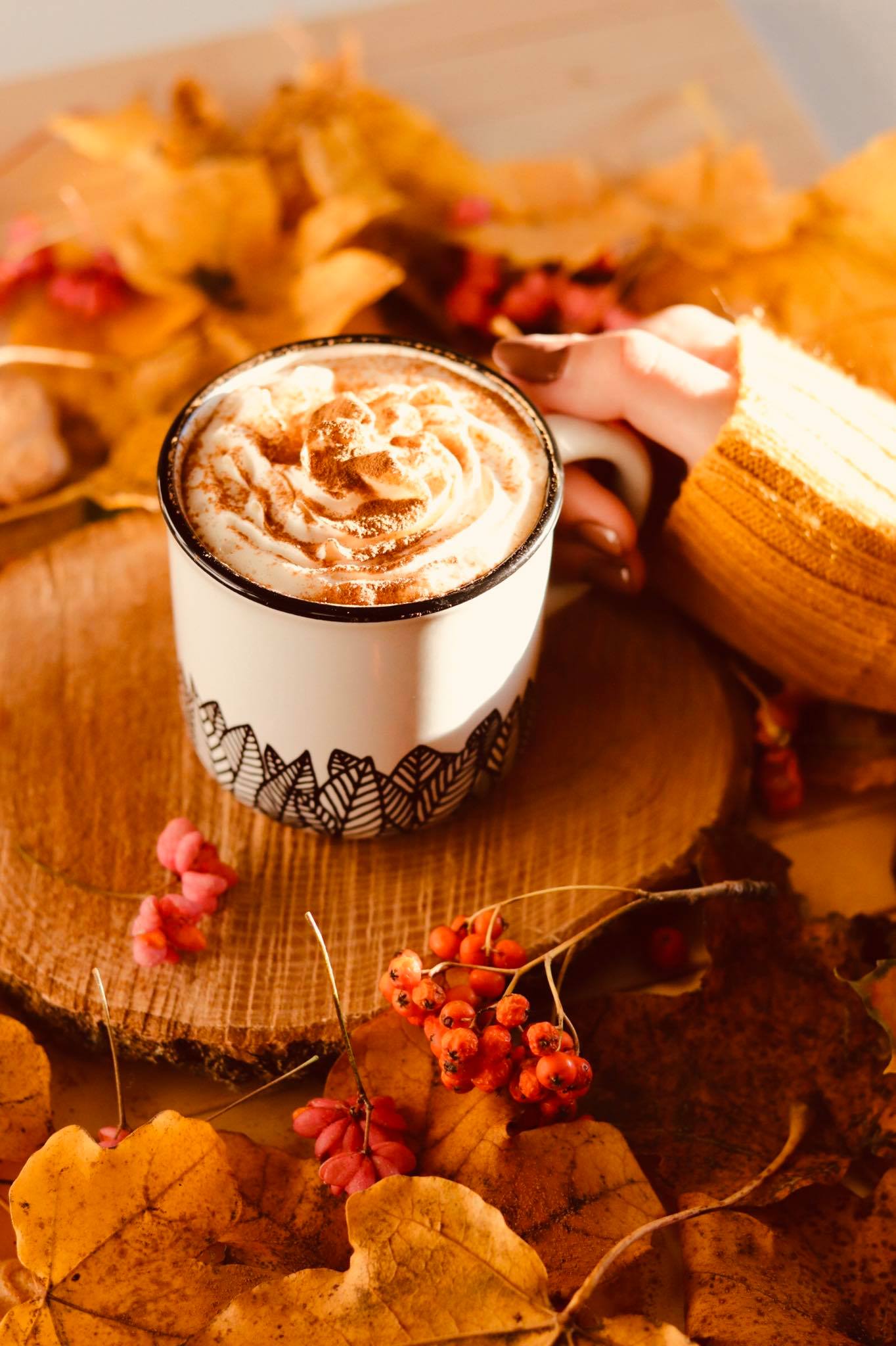 Plecháček, plechový hrnek LÍSTKY