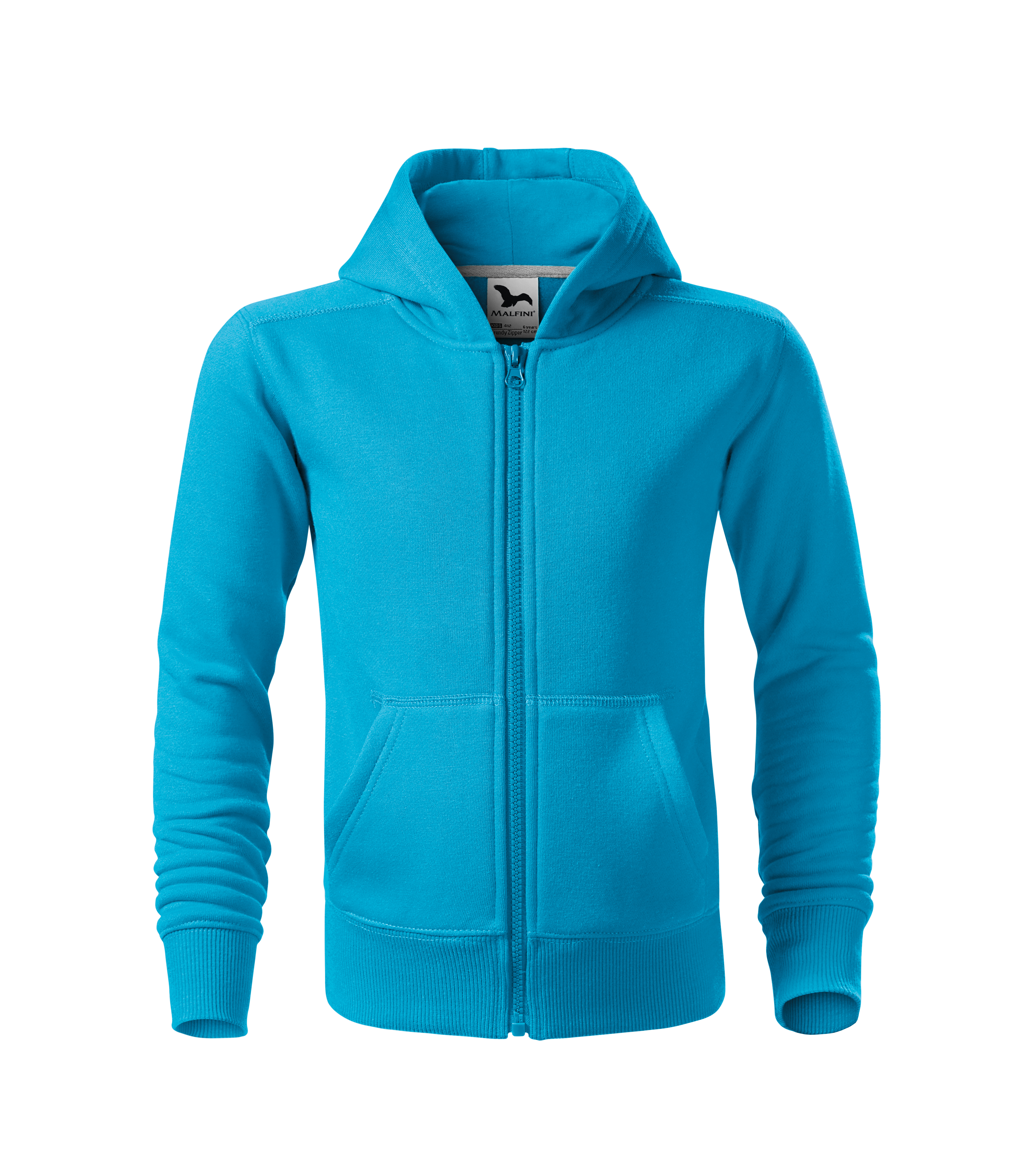 Mikina dětská TRENDY ZIPPER tyrkysová