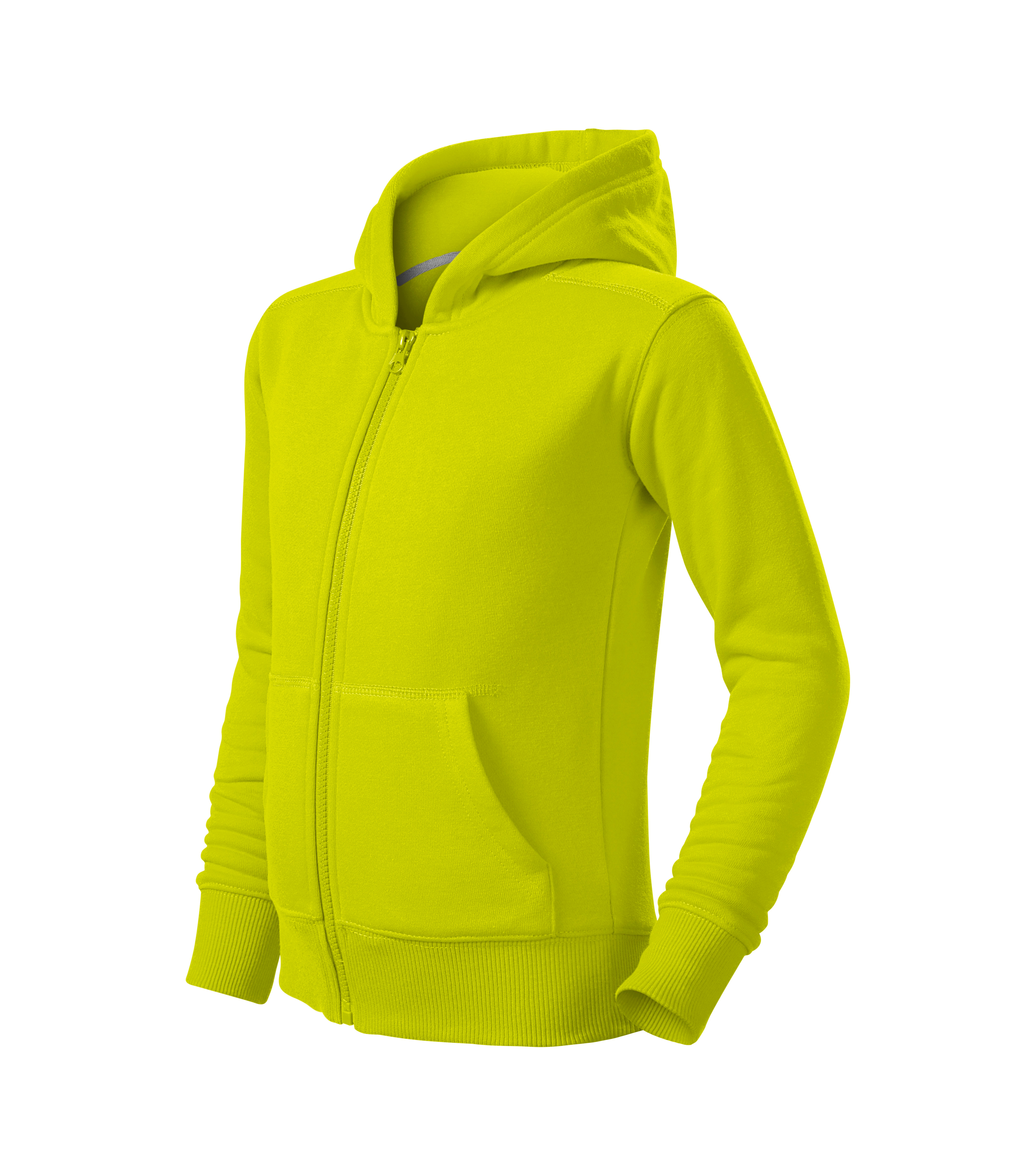 Mikina dětská TRENDY ZIPPER limetková