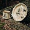 Talíř dělený Ø 24 cm smaltovaný design Lucerna LANTERN CAMP AREA Hiking and Camping