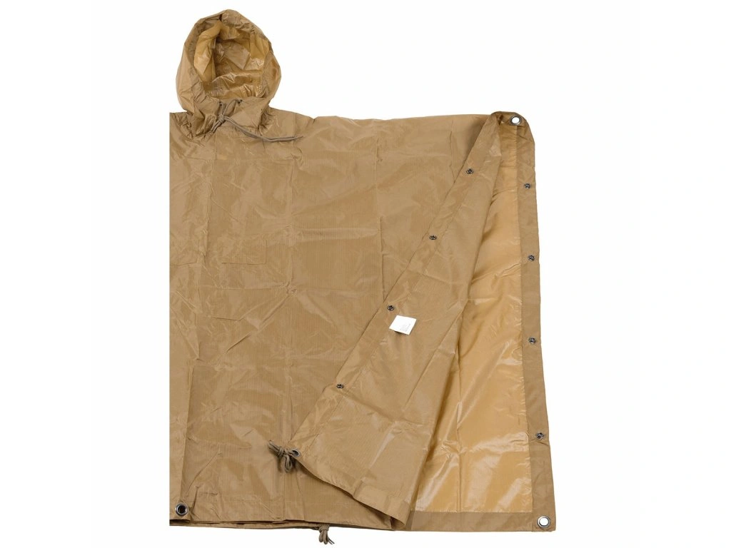 Pončo nepromokavá pláštěnka Poncho US RipStop MFH® Coyote