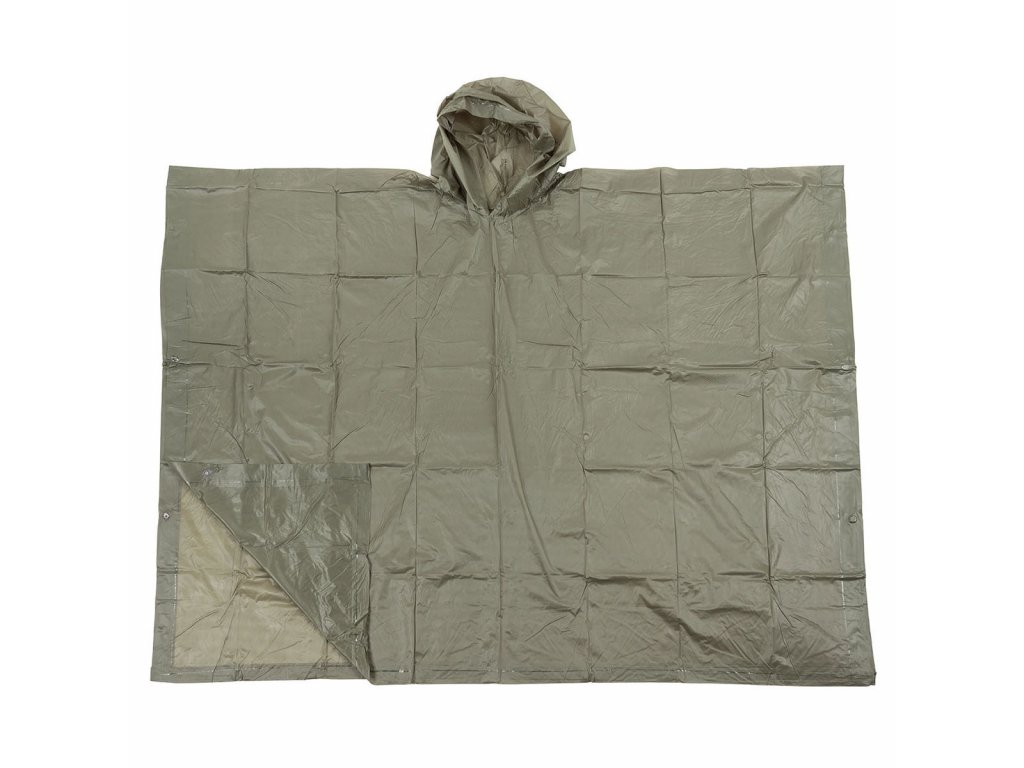Pončo (poncho) vinyl oliv