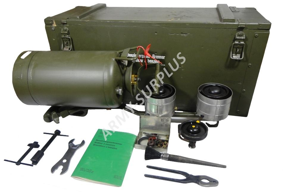 Benzínový tlakový vařič (polní kuchyně) švýcarská armáda
