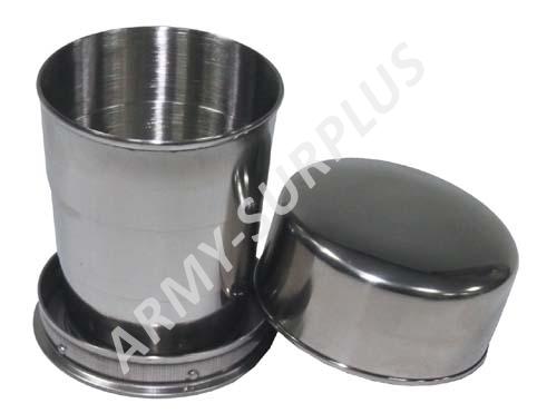 Skládací (teleskopický) hrnek (panák, štamprle) nerez 15 cl