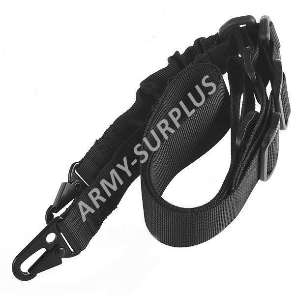 Taktický dvoubodový popruh na zbraň černý