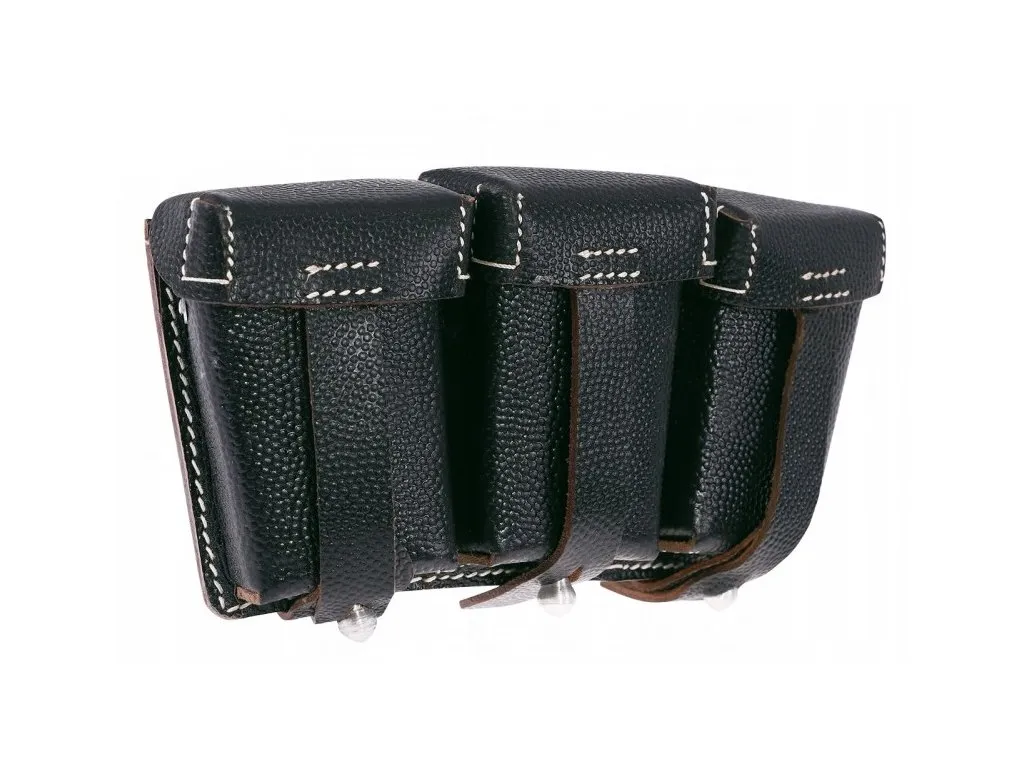 Trojsumka kožená na munici Mauser 98K Wehrmacht WH WWII Repro