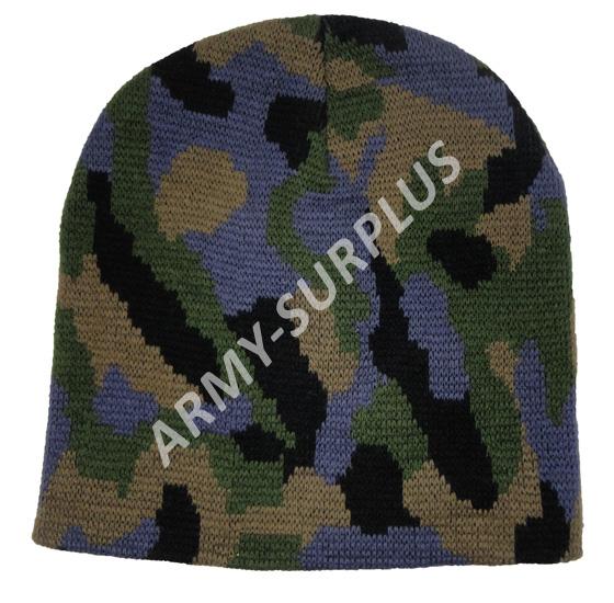 Čepice kulich zimní street woodland camo