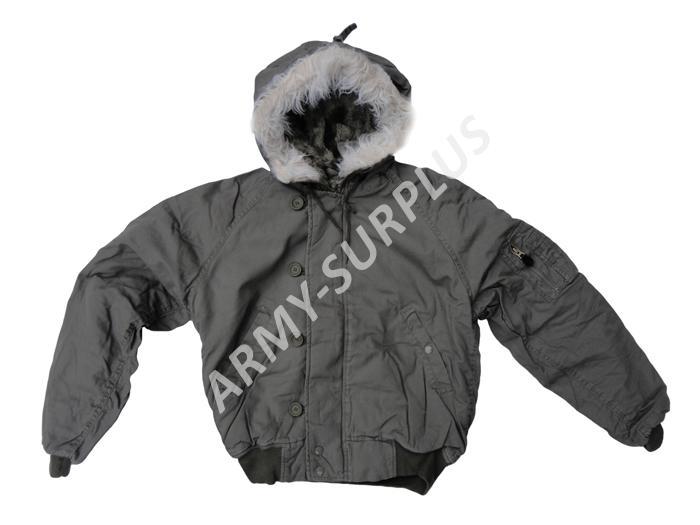 Bunda N2B aljaška Commando Vintage šedozelená