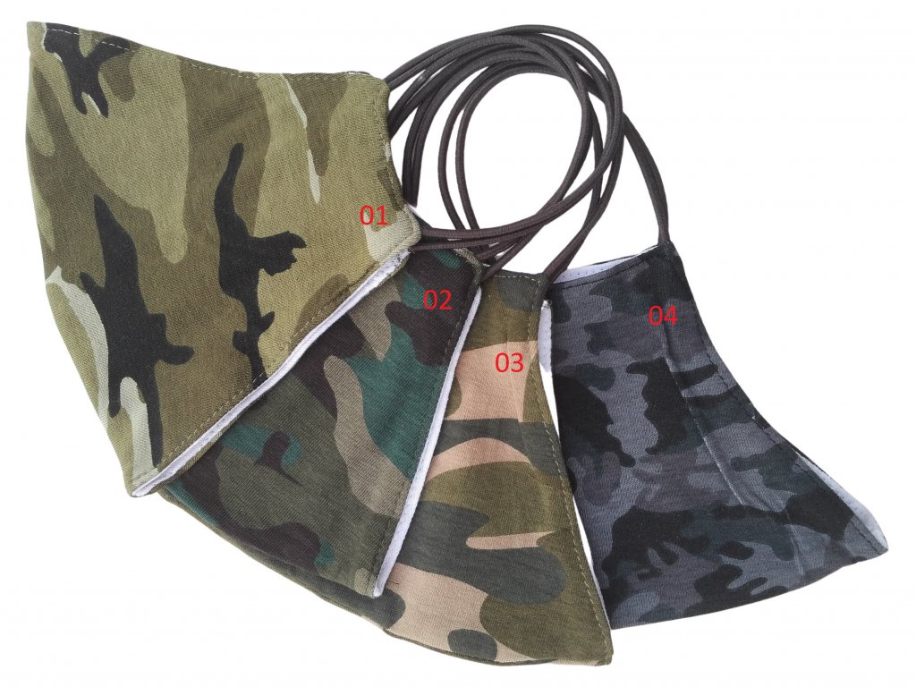  Rouška maskovaná bavlněná pratelná 
