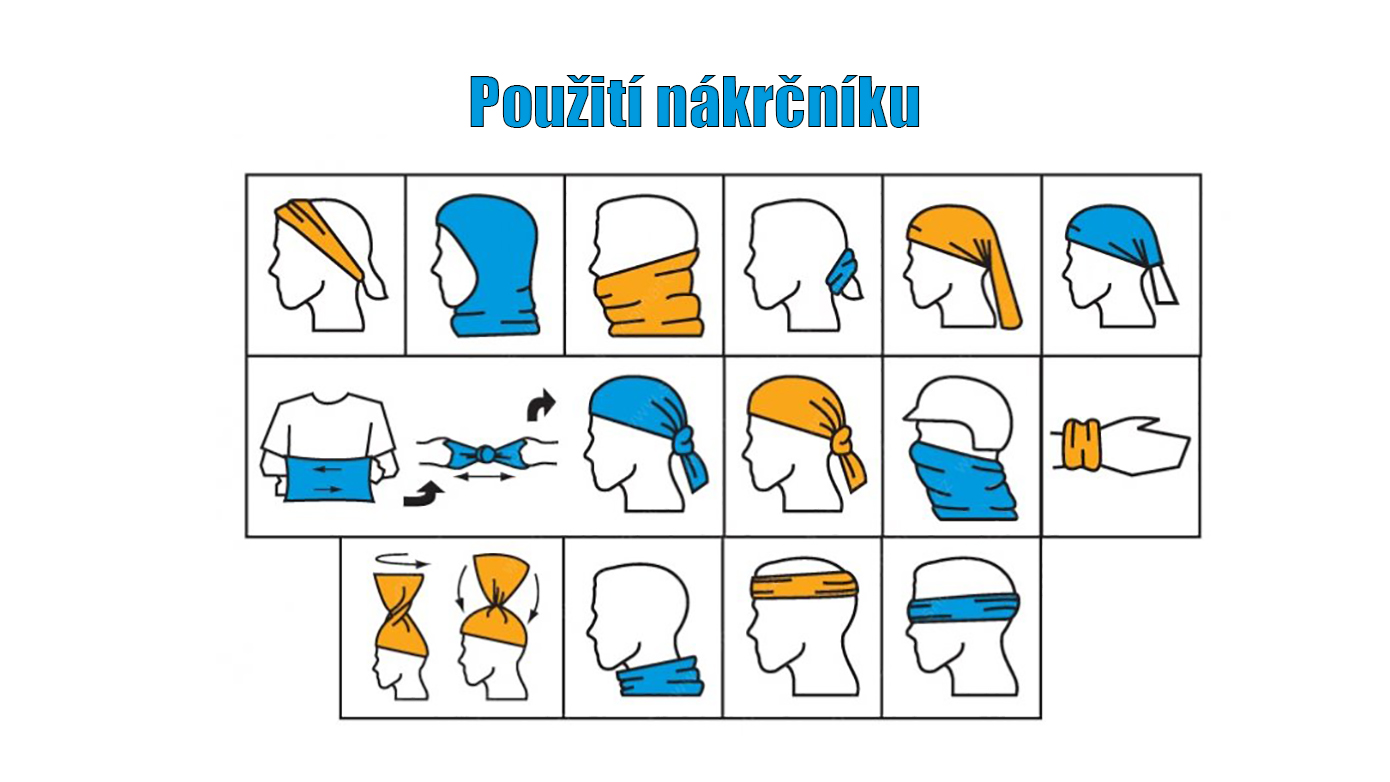 Nákrčník Twister tyrkysový (multifunkční šátek)