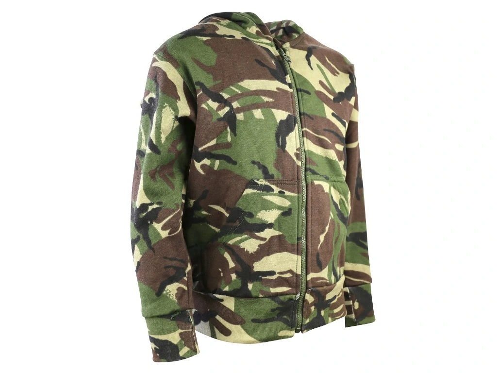 Mikina dětská fleece s kapucí DPM woodland Velká Británie Kombat