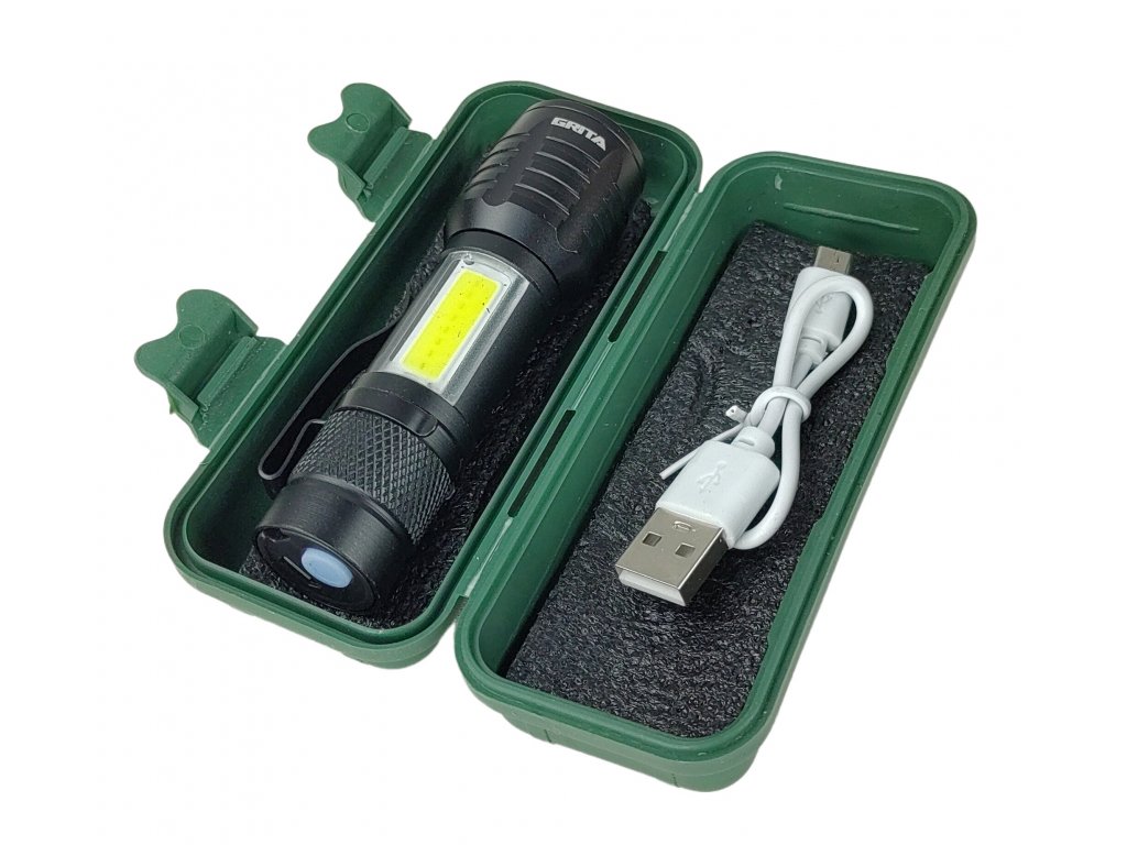 Svítilna kapesní LED ZOOM nabíjecí NAKIDA