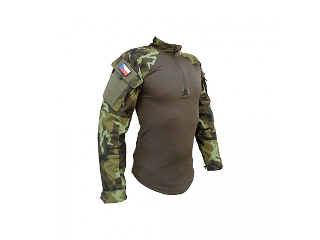 Blůza pod balistickou ochranu 2012 se zeleným potiskem (taktická košile,triko) UBACS vz.95 AČR Koutný