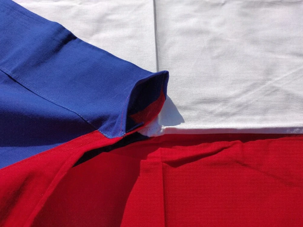 Česká vlajka státní bavlněná 75 x 160 cm