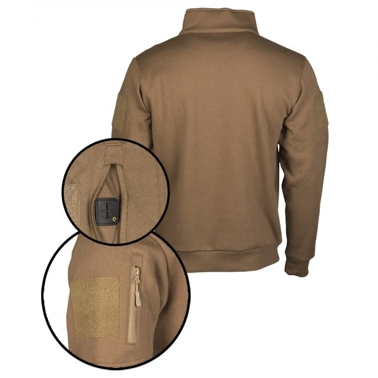 Mikina taktická se zipem Mil-Tec® Dark Coyote 