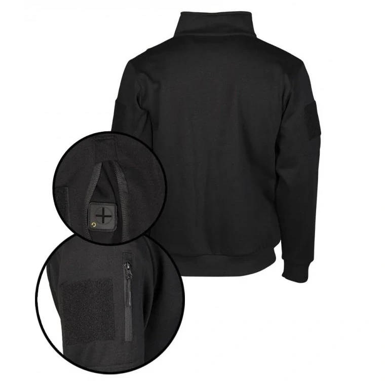 Mikina taktická se zipem Mil-Tec® BLACK