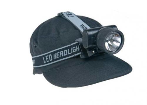 Čelová svítilna (čelovka) 3 LED +1 krypton