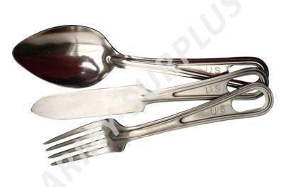 Jídelní misky (ešus) komplet set US nerez s příborem