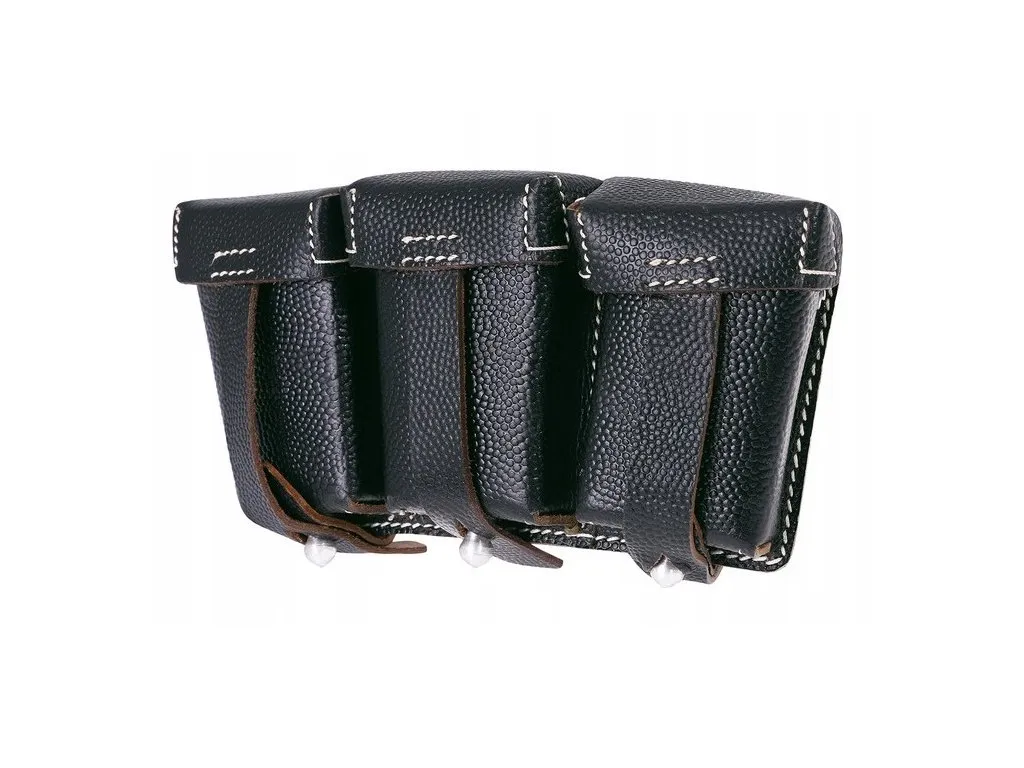 Trojsumka kožená na munici Mauser 98K Wehrmacht WH WWII Repro