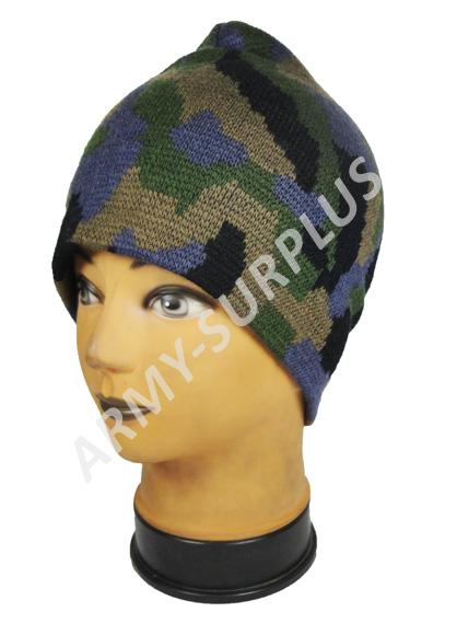 Čepice kulich zimní street woodland camo