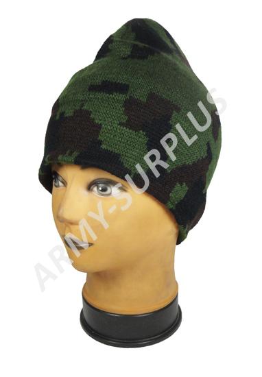 Čepice kulich zimní digital woodland