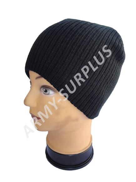 Kulich zimní hrubý úplet černý Fox