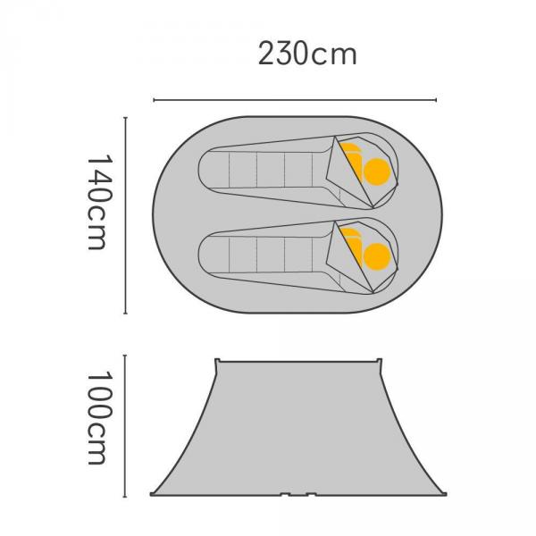 Campingový stan pro 2 osoby Regatta RCE001 MALAWI 2 Pepper