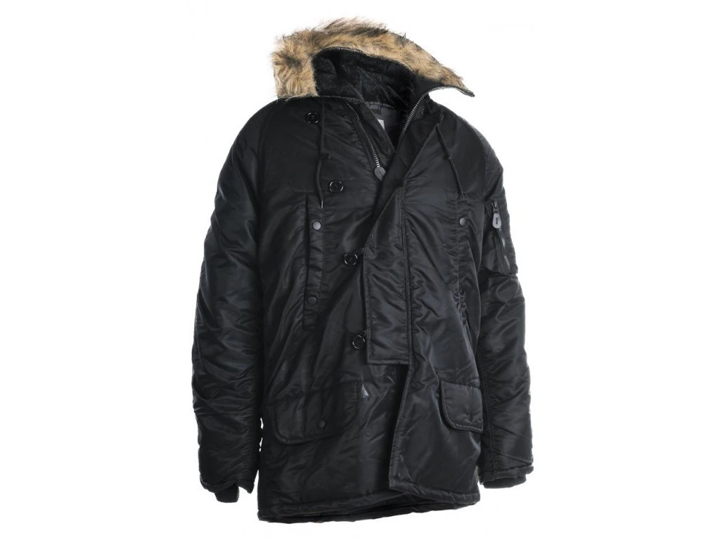 Bunda N3B černá aljaška dlouhá Miltec Basic