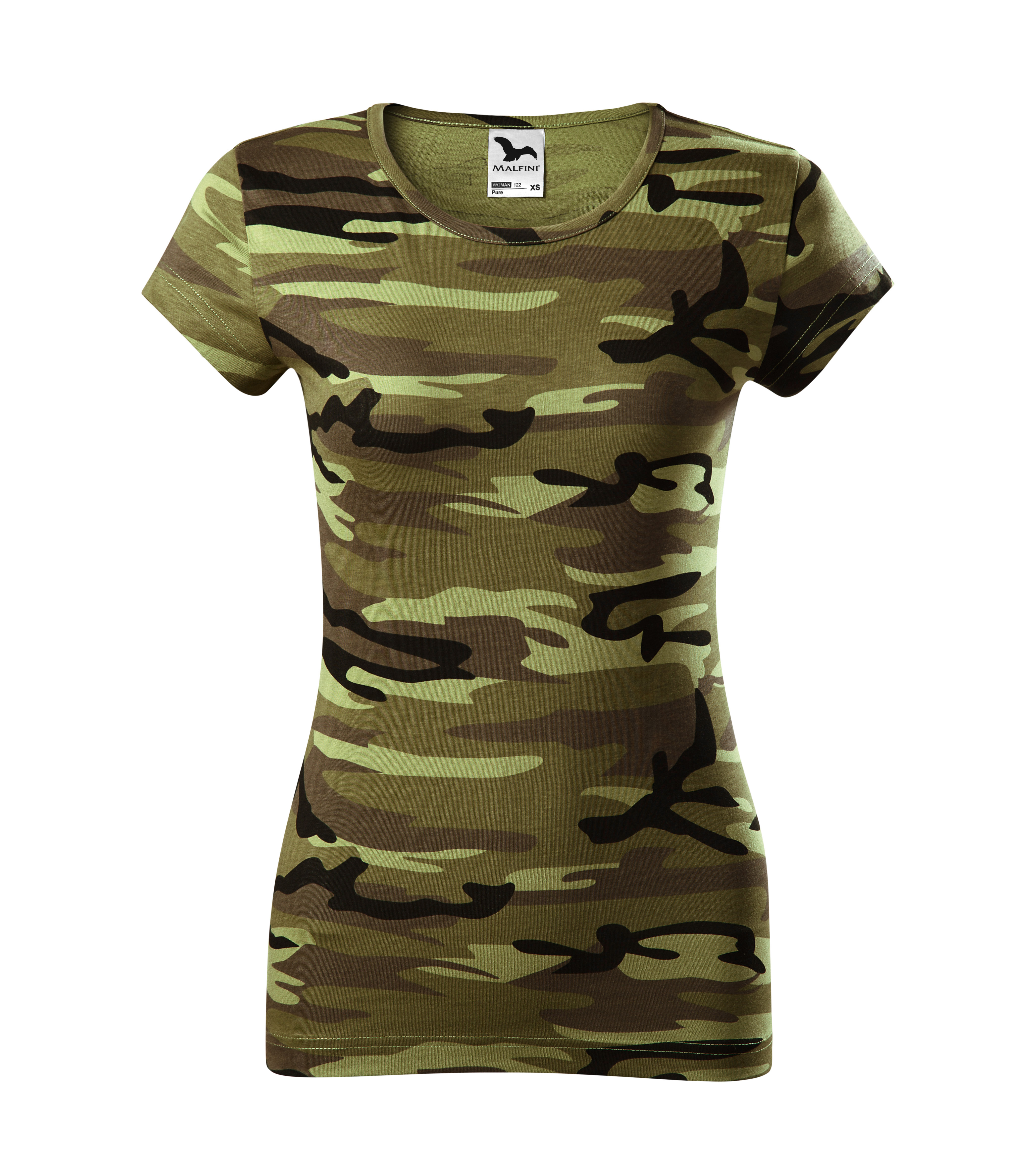 Dámské tričko Malfini Pure 150 camouflage green