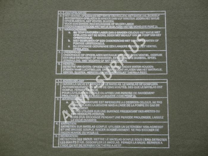 Karimatka samonafukovací Holandsko Therm-a-Rest