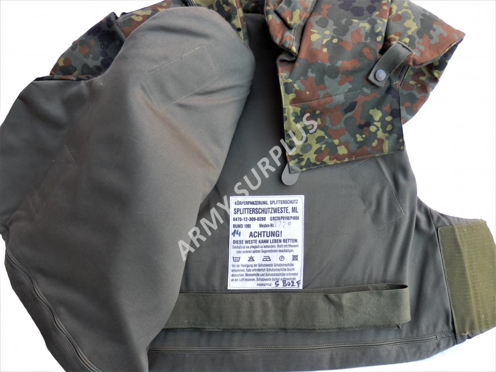 Neprůstřelná balistická vesta BW armády Bundeswehr originál Splitterschutzweste