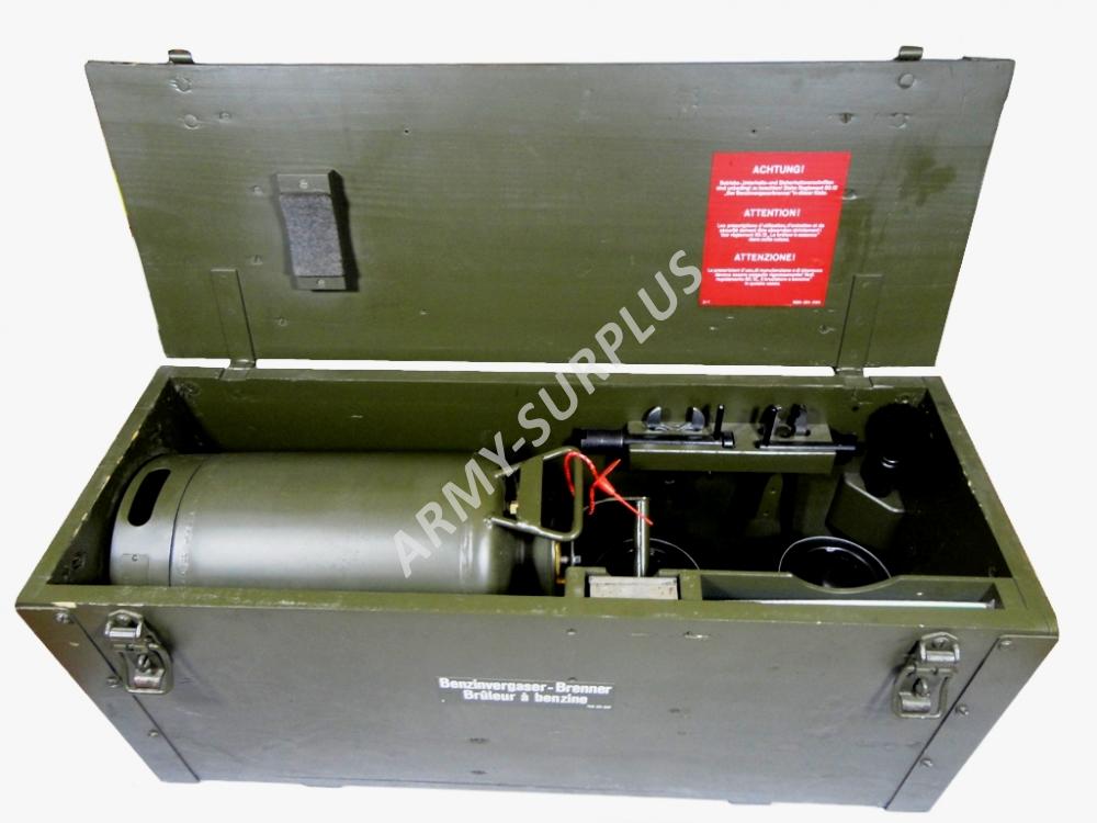 Benzínový tlakový vařič (polní kuchyně) švýcarská armáda