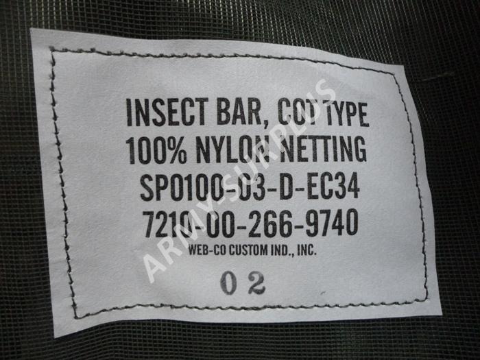 Moskytiéra US na polní lůžko (postel) oliv