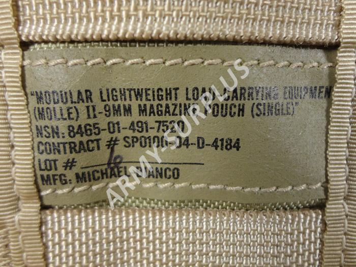 Sumka molle II na zásobník 9mm desert 3 color nová