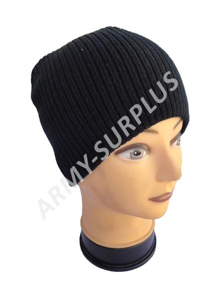 Kulich zimní hrubý úplet černý Fox