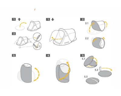 Campingový stan pro 2 osoby Regatta RCE001 MALAWI 2 Pepper