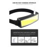Svítilna čelovka LED COB 300lm nabíjecí USB