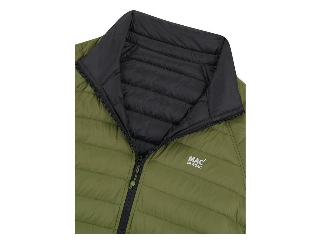 Lehká péřová oboustranná bunda Mac In a Sac® Polar Khaki/Black