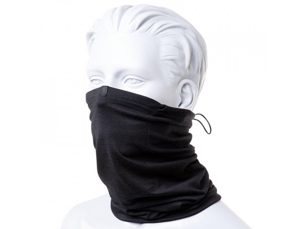 Nákrčník HTG RESP FD MOIRA MODAL s ochrannou FFP1 - FFP3 Black černý