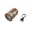 Svítilna Camping COB LED 3v1 solární lampa s powerbankou zlatá