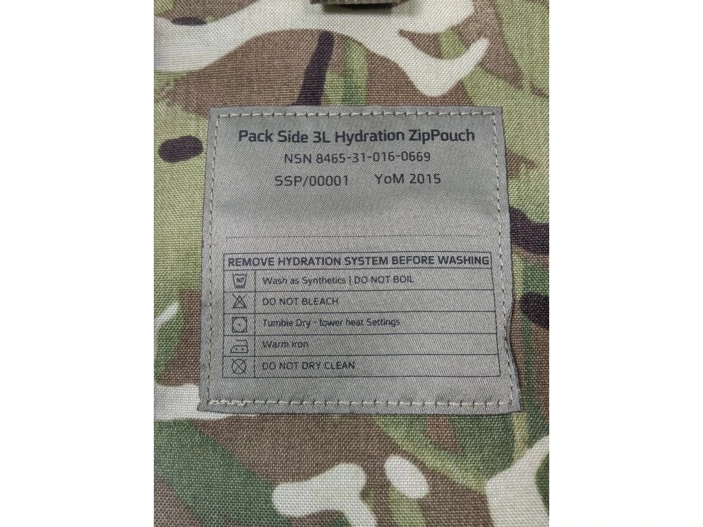 Hydratační vak britský VIRTUS MTP na batoh Bergen Source WXP 3l multicamo