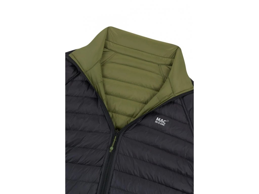 Lehká péřová oboustranná bunda Mac In a Sac® Polar Khaki/Black